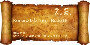 Keresztényi Rudolf névjegykártya